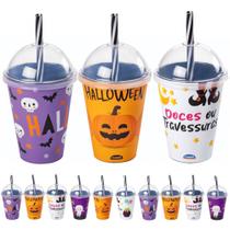 Kit 10 Copos Halloween Festa dia das Bruxas Infantil Lembrancinha Sacolinha Surpresa