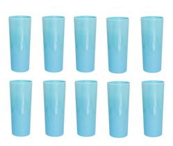 Kit 10 Copos Long Drink 350ml Azul Claro