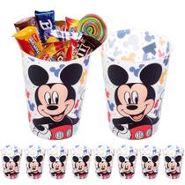 Kit 10 Copos Mickey para Doces e Lembranças de Festa Infantil