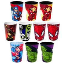 Kit 10 Copos para Base de Ovo de Páscoa Estampa Super Herois p/ Meninos e Meninas
