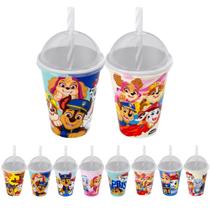 Kit 10 Copos Patrulha Canina Infantil Lembrança de Aniversário