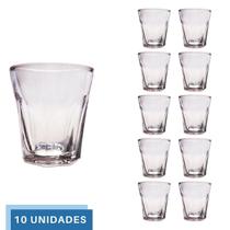 Kit 10 Copos Shot Dose Vidro Tequila Vodka Cachaça 45mL Bar