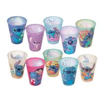 Kit 10 copos Stitch 280 ml para lembrançinhas de aniversário colecionável reutilizável resistente