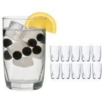 Kit 10 Copos Topázio 360ml Vidro Água Suco Nadir Figueiredo