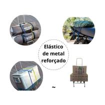 Kit 10 Corda Elástica Gancho Metal 2 Metros Bagageiro Moto Amarrar