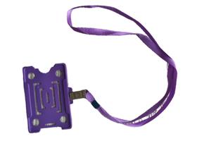kit 10 Cordão de pescoço + porta cracha completo-roxa