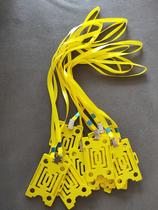 kit 10 cordão de prescoço porta crachá-amarela kit 10 cordão de prescoço porta crachá-amarela