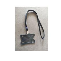 kit 10 cordão de prescoço porta crachá-preta