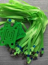 kit 10 cordão de prescoço porta crachá-verde