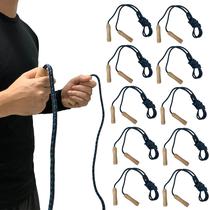 Kit 10 Cordas de Pular Com Giro 2,5mts Com Pegada de Madeira Dafoca Sports