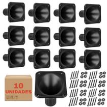 Kit 10 Corneta LC 05 Redonda Caixa Acústica Com Parafusos