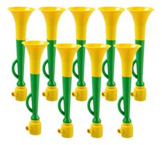 Kit 10 Cornetas Vuvuzela Do Brasil - Copa - Lembrancinha