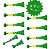 Kit 10 Cornetas Vuvuzelas Buzina Brasil Copa Do Mundo