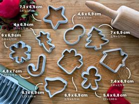 Kit 10 Cortadores Formas para Biscoito De Natal Impressão 3D Bolacha Cookie Massa Pasta Americana Kit 10 Cortadores Formas para Biscoito De Natal Impressão 3D Bolacha Cookie Massa Pasta Americana