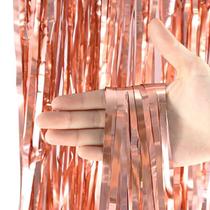 Kit 10 Cortina Gold Rosê Metalizada Fitas Decoração Cenários Kit 10 Cortina Gold Rosê Metalizada Fitas Decoração Cenários