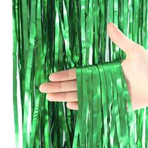 Kit 10 Cortina Verde Metalizada Fitas Decoração e Cenários Kit 10 Cortina Verde Metalizada Fitas Decoração e Cenários