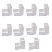 Kit 10 Cotovelo Externo Canaleta 10x20mm Acabamento SistemaX