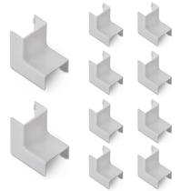 Kit 10 Cotovelo L 90 Canaleta 10x20mm Acabamento Sistema X