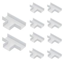 Kit 10 Cotovelo T Canaleta 10x20mm Acabamento Sistema X