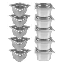 Kit 10 Cuba Gastronômica Gn 1/6 100mm Inox Rechau Grande Top Kit 10 Cuba Gastronômica Gn 1/6 100mm Inox Rechau Grande Top