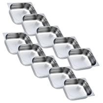 Kit 10 Cubas Gastronômicas GN 1/2 100mm Aço Inox - Vaccarin Kit 10 Cubas Gastronômicas GN 1/2 100mm Aço Inox - Vaccarin
