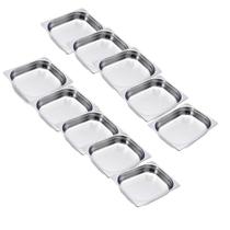 Kit 10 Cubas Gastronômicas GN 1/2 65mm Aço Inox - Vaccarin Kit 10 Cubas Gastronômicas GN 1/2 65mm Aço Inox - Vaccarin