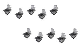 KIT 10 CUBAS GASTRONÔMICAS GN 1/6x65 mm 900 ml Em PLÁSTICO ABS Cinza + 10 TAMPAS POLI Transparente FLIP DOBRADIÇA e ABERTURA Para COLHER SB KIT 10 CUBAS GASTRONÔMICAS GN 1/6x65 mm 900 ml Em PLÁSTICO ABS Cinza + 10 TAMPAS POLI Transparente FLIP DOBRADIÇA e ABERTURA Para COLHER SB