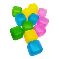 Kit 10 Cubos De Gelo Artificial Reutilizável Coloridos Eco Multicolorido Kit 10 Cubos De Gelo Artificial Reutilizável Coloridos Eco Multicolorido