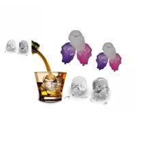 Kit 10 Cubos Gelo Ecológico Reutilizável Artificial Colorido Caveira