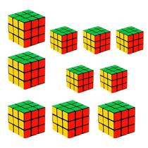 Kit 10 Cubos Mágico Interativo 3x3 Clássico Dia das Crianças