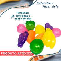 Kit 10 Cubos Para Fazer Gelo Diversas Artificial Frutas Dolce Home