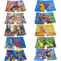 Kit 10 Cueca Box Boxer Fristyle Em Microfibra Personagens Menino Infantil