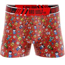 Kit 10 Cueca Box Infantil Microfibra - Bad Wolf