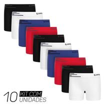 Kit 10 Cueca Boxer Infantil Kids Menino Box Sem Costura Lupo