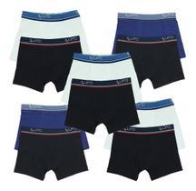 Kit 10 Cueca Boxer Infantil Lupo Kit Cueca Box Infantil