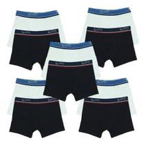 Kit 10 Cueca Boxer Infantil Lupo Kit Cueca Box Infantil