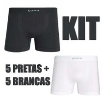 Kit 10 Cueca Boxer Lupo Box Microfibra S Costura Lupo Adulto