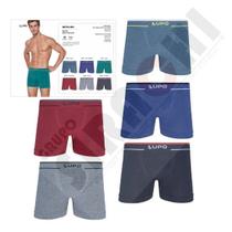 Kit 10 cueca boxer lupo microfibra s costura texturizado 733