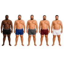 Kit 10 Cueca Boxer Plus Size Microfibra Masculina Reforçada