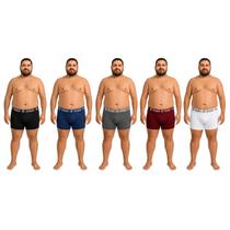 Kit 10 Cueca Boxer Plus Size Microfibra Masculina Reforçada Kit 10 Cueca Boxer Plus Size Microfibra Masculina Reforçada