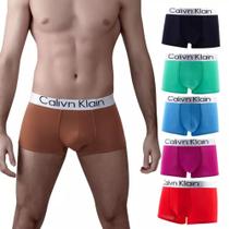 Kit 10 cueca boxer poliamida cores variads