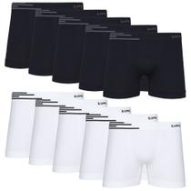 Kit 10 Cueca Lupo Box Microfibra Sem Costura Masculina
