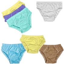 Kit 10 Cueca Slip Infantil 100% Algodão Revenda Menino Criança Colorido