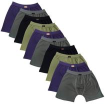 Kit 10 cuecas adulto boxer 100 % poliamida click 223 m ao xxg