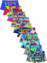 Kit 10 Cuecas Box Boxer Fristyle Em Microfibra Personagens Variados Infantil Kit 10 Cuecas Box Boxer Fristyle Em Microfibra Personagens Variados Infantil