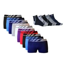 Kit 10 Cuecas Box E Meias 12 Pares Atacado Revenda Oferta