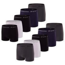 Kit 10 Cuecas Box Masculina Sem Costura De Microfibra Trifil Lisa Básica Toque Macio Kit 10 Cuecas Box Masculina Sem Costura De Microfibra Trifil Lisa Básica Toque Macio