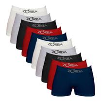 Kit 10 Cuecas Box Zorba Algodão Varias Cores