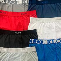 Kit 10 Cuecas Boxer Adulto Klot - Box Lisa