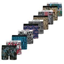 Kit 10 Cuecas Boxer Adulto Microfibra Estampadas Masculinas